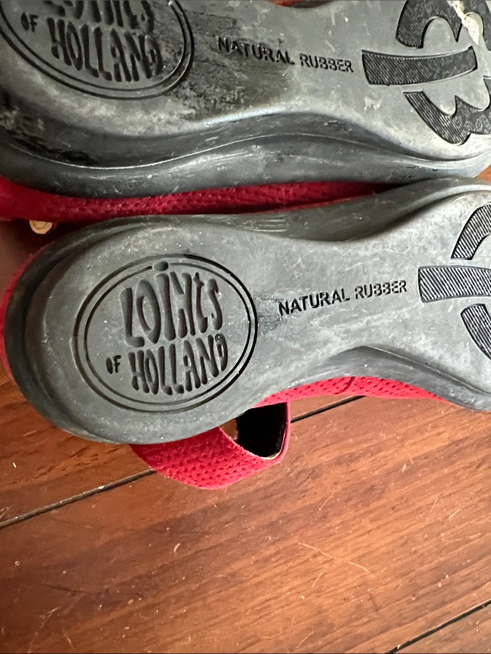 Loints of Holland Red Suede Mary Jane Flats with Ankle Strap (sz 37) - Picture 5 of 12
